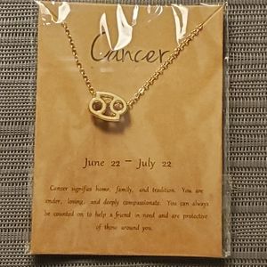 ♋ CANCER Zodiac Sign Pendant Necklace